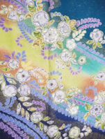花浅葱色の金通し地に辻が花の振袖【fui49】