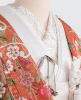 枝垂桜とオシドリ 総刺繍の色打掛一式【utk06】